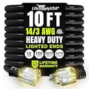 Power Extension Cord, Indoor Outdoor, Heavy Duty, 3 Prong SJTW, ETL, 14 Gague