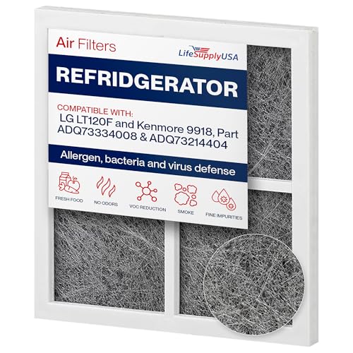 Refrigerator Filters Compatible with LG LT120F and Kenmore 9918, Part ADQ73334008 & ADQ73214404 by LifeSupplyUSA