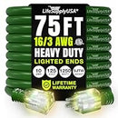 Power Extension Cord, Indoor Outdoor, Heavy Duty, 3 Prong SJTW, ETL, 16 Gauge