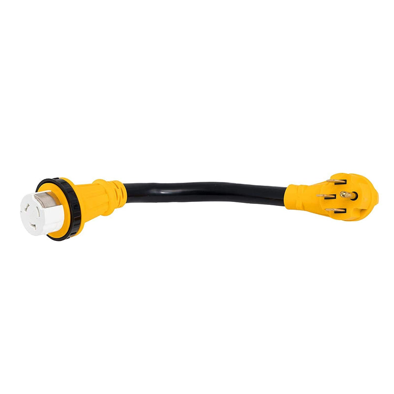 50ft RV Extension Cord 50 AMP (14-50P/SS2-50R) with 4-Prong Male and Grip Handle, Female with Twist-Lock Connector - 6/3 AWG + 8/1 AWG 125/250 Volt STW ETL Listed - by LifeSupplyUSA