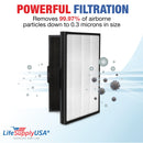 LifeSupplyUSA Activated Carbon Folding Filter Compatible with Blueair Pro Series Air Purifiers - 1-Pack
