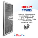 LifeSupplyUSA 10x20x1 Electrostatic Air Filter, MERV 8, Washable, Reusable Furnace AC/HVAC Filter, Energy Saving, Easy to Clean, Long-Lasting - 1-Pack,10" x 20" x 1"