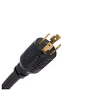 25ft Generator Extension Cord 30 AMP 4-Prong (L14-30P / L14-30R) - 10AWG4 125/250V STW - Hook and Loop Strap UL Approved by LifeSupplyUSA