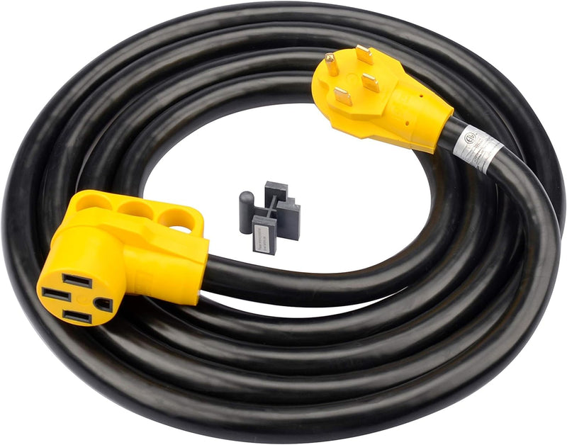 6/3 AWG + 8/1 AWG 15ft 125/250V 50Amp RV Extension Cord with Handles (14-50P/14-50R) 125/250V STW Velcro ETL Listed by LifeSupplyUSA 15ft (5 Pack)