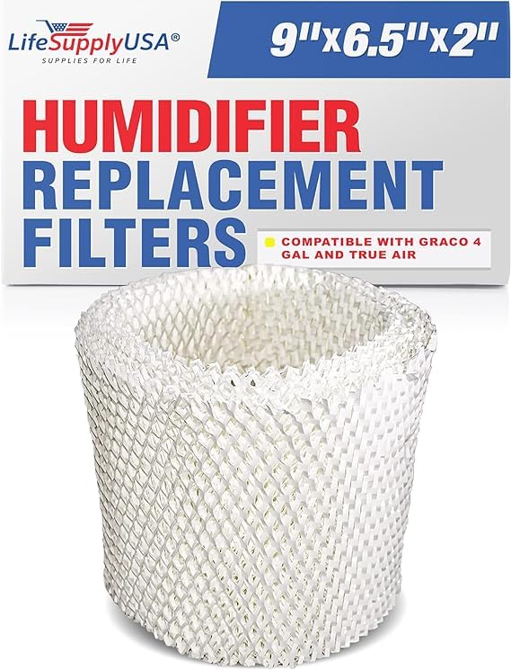 LifeSupplyUSA Humidifier Filter Replacement Compatible with Graco 4 Gallon 2H02, 2H03 and Hamilton Beach TrueAir 05520, 05521, 05920 (5 Pack)