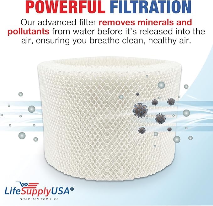 LifeSupplyUSA Humidifier Filter Replacement Wick Filter D Compatible with Holmes Sunbeam Honeywell Westinghouse Bionaire Series Humidifiers Part HWF75 (2-Pack)