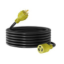 25ft Generator Extension Cord 30 AMP 3-Prong (L5-30P/L5-30R) - 10AWG3 125/250V STW - Hook and Loop Strap UL Approved by LifeSupplyUSA