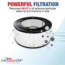 LifeSupplyUSA True HEPA Filter Replacement Compatible with Honeywell 24000 Air Purifier - 1-Pack