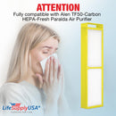 True HEPA Air Cleaner Filter Replacement fits Alen TF50-Carbon HEPA-Fresh Paralda Air Cleaner - 1-Pack