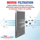 LifeSupplyUSA 14x20x1 Electrostatic Air Filter, MERV 8, Washable, Reusable Furnace AC/HVAC Filter, Energy Saving, Easy to Clean, Long-Lasting - 1-Pack,14" x 20" x 1"