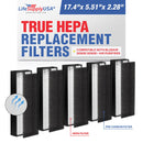 LifeSupplyUSA Complete Replacement Filter Set (1 True HEPA Air Cleaner Replacement Filter + 1 Carbon Pre-Filter) Compatible with Blueair Sense Sense+ Air Purifiers (5-Pack) - 5-Pack