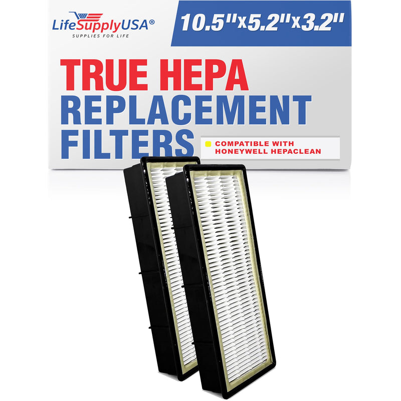 (2-Pack) Air Cleaner Filter Replacement HEPA-Type Compatible with Honeywell HEPAClean HRF-C2 Air Cleaners, Filter C by LifeSupplyUSA