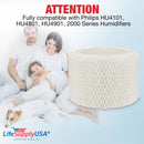 LifeSupplyUSA Humidifier Filter Replacement Wick Compatible with Philips HU4101, HU4801, HU4901, 2000 Series Humidifiers