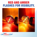 LifeSupplyUSA LED Magnetic Towing Trailer Tow Light Tail Light Haul Kit for Auto, Boat, RV, Trailer (2-Pack)