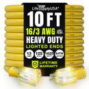 Outdoor/Indoor Extension Cord Heavy Duty 3 Prong SJTW, Waterproof, ETL Listed Flexible Cold-Resistant Long Power Cord by LifeSupplyUSA