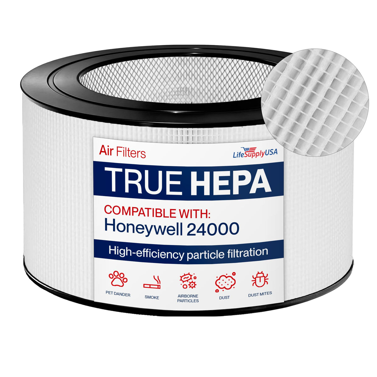 24000 HEPA Filter Replacement Compatible with Honeywell 24500 50250-S