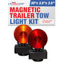 LifeSupplyUSA 12 Volt Magnetic Towing Trailer Tow Light Tail Light Haul Kit for Auto, Boat, RV, Trailer