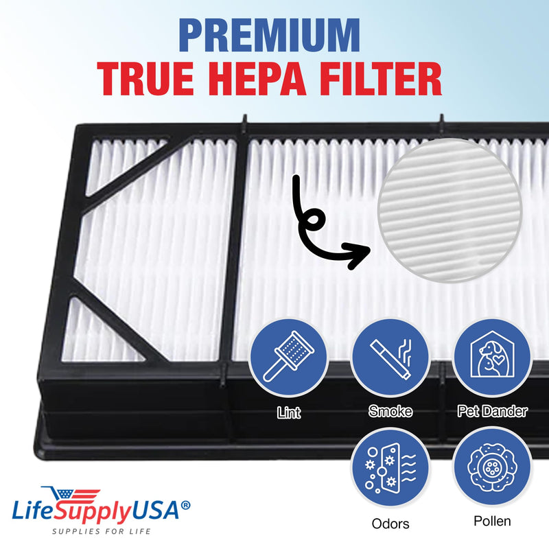 LifeSupplyUSA True HEPA Filter Replacement and 2 Odor Pre-Filters Compatible with Honeywell HRF-CP2 Pet Clean Air Models HHT-013 HHT-016