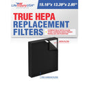 LifeSupplyUSA True HEPA Filter Replacement Compatible with Alen TF50-Carbon HEPA-Fresh Paralda Air Purifier