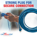 LifeSupplyUSA Heavy Duty 40ft Vacuum Power Cord 18/3 Compatible with Windsor Sensor Versamatic Flexamatic Upright Models,3 Prong Replacement Extension Cord for Professional Home Improvement (Blue)
