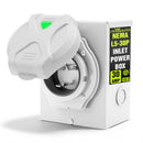 3 Prong Generator Inlet Power Box with Indicator NEMA L5-30P 30 AMP 125 Volt - Heavy Duty - ETL Listed by LifeSupplyUSA - L5-30P,Power Box