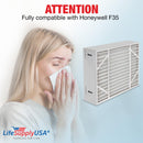 LifeSupplyUSA True HEPA Filter Replacement Compatible with Honeywell F35 FC35A1027 F100 F150 FC100A1037 F200 FC200E1037 FC100C1017 Air Purifier (5-Pack)