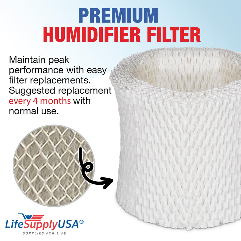 LifeSupplyUSA Humidifier Replacement Filter Compatible with Graco 4 Gallon Model 2H02 2H03 and Compatible with Hamilton Beach TrueAir 05520 05521 05920 (4-Pack)