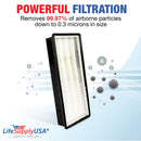 LifeSupplyUSA True HEPA Replacement Compatible with Honeywell HPA-245, HPA-248-TGT, HPA-249, HHT-145, & HHT-149 Air Purifier, Filter N (2-Pack)