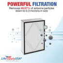 LifeSupplyUSA True HEPA Filter Replacement Compatible with Hamilton Beach 04162, 04163, and 04156 TrueAir High-Efficiency Air Purifier (3-Pack)