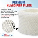 LifeSupplyUSA Humidifier Filter Replacement Compatible with Protec WF2 Extended Life Vicks WF2 Fits Vicks V3500N, V3100, V3900 Series, V3700, Sunbeam 1118 Series & Honeywell HCM-350 Series
