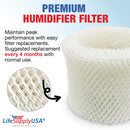 LifeSupplyUSA Humidifier Filter Replacement Wick Filter C Compatible with Honeywell Duracraft HC-888 Series HCM-890 HCM-890C HCM-890B (5-Pack)
