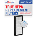 LifeSupplyUSA 2-in-1 True HEPA Air Cleaner Replacement Filter + Activated Carbon Charcoal Compatible with Hunter F1702HE/21 HT1702 10200 Air Purifiers