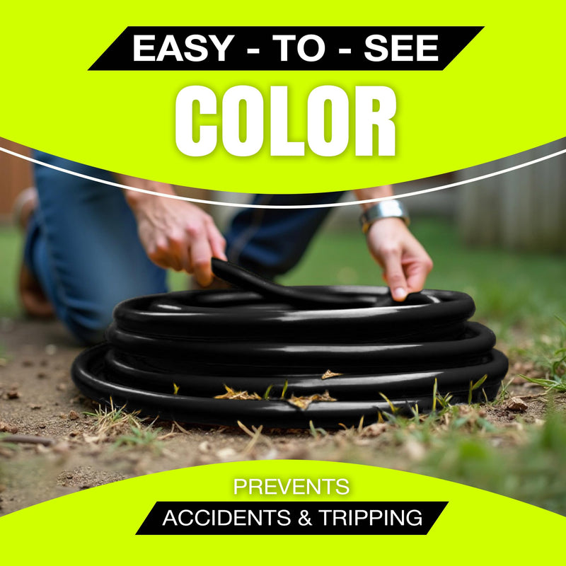 75ft Outdoor/Indoor Extension Cord 16/3 Gauge Heavy Duty 3 Prong SJTW, Waterproof, Flexible Cold-Resistant Long Power Cord,125 Amp 1250W, Black by LifeSupplyUSA (5-Pack)