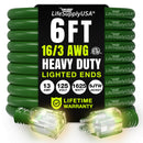 Power Extension Cord, Indoor Outdoor, Heavy Duty, 3 Prong SJTW, ETL, 16 Gauge