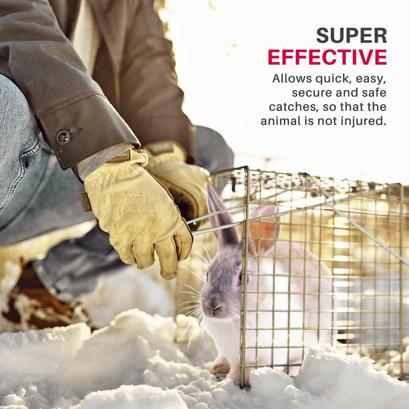 LifeSupplyUSA Heavy Duty Catch Release Medium Live Humane Animal Cage Trap for Rats, Squirrels, Chipmunks, Weasels and Other Similar Sized Animals 24x7x7