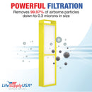 LifeSupplyUSA True HEPA Filter Replacement Compatible with Alen TF50-Carbon HEPA-Fresh Paralda Air Purifier