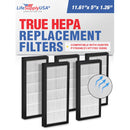 LifeSupplyUSA 2-in-1 True HEPA Air Cleaner Replacement Filter + Activated Carbon Charcoal Compatible with Hunter F1702HE/21 HT1702 10200 Air Purifiers (5-Pack)