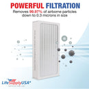 LifeSupplyUSA True HEPA Filter Replacement Compatible with Blueair 400 Series 400PF 401 401PF 410B 402 403 410 450E 455 455EB Air Purifier