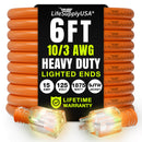 Outdoor/Indoor Extension Cord Heavy Duty 3 Prong SJTW, Waterproof, Flexible Cold-Resistant Long Power Cord by LifeSupplyUSA