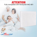LifeSupplyUSA Humidifier Filter Replacement Pad Compatible for Honeywell HAC-801