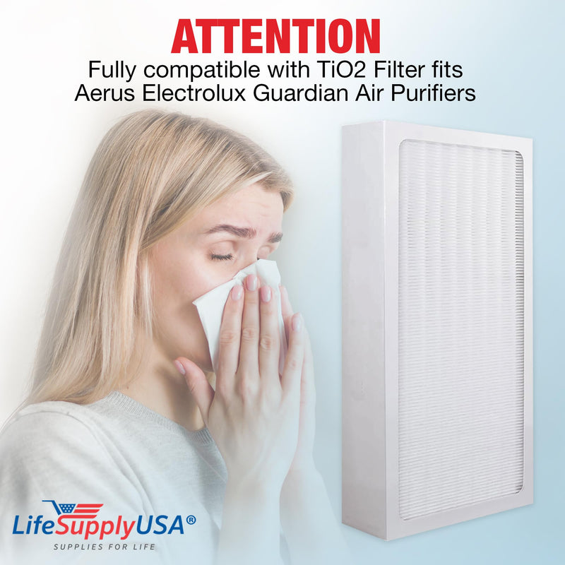 LifeSupplyUSA True HEPA Filter Replacement Compatible with Electrolux TiO2 Filter, Aerus Guardian Air Purifier