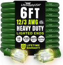 Power Extension Cord, Indoor Outdoor, Heavy Duty, 3 Prong SJTW, ETL, 12 Gauge