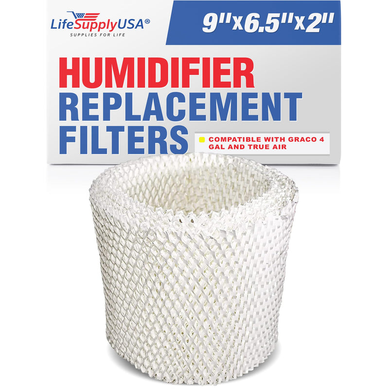 LifeSupplyUSA Humidifier Replacement Filter Compatible with Graco 4 Gallon Model 2H02 2H03 and Compatible with Hamilton Beach TrueAir 05520 05521 05920 (4-Pack)