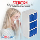 LifeSupplyUSA True HEPA Filter Replacement Compatible with Surround Air XJ-3000 Series Air Purifier
