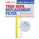 LifeSupplyUSA True HEPA Filter Replacement Compatible with Alen TF50-Carbon HEPA-Fresh Paralda Air Purifier