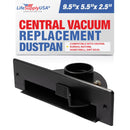 LifeSupplyUSA Central Vacuum Automatic Dust Pan Sweep Inlet Valve Compatible with VacPan, Eureka, Nutone, Honeywell, Dirt Devil - Black