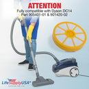 LifeSupplyUSA Vacuum Filter Replacement Compatible with Dyson DC14 Part 905401-01 & 901420-02