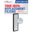 LifeSupplyUSA 2-in-1 True HEPA Air Cleaner Replacement Filter + Activated Carbon Charcoal Compatible with Hunter F1725HE/21 HT1725 Air Purifiers