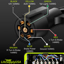 7 Pin Trailer Wiring Harness with Junction Box Heavy Duty 7 Way Trailer Plug, Waterproof 7 Wire Cable, Universal Trailer Wire Kit for RVs, Campers, Trailers by LifeSupplyUSA