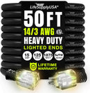 Power Extension Cord, Indoor Outdoor, Heavy Duty, 3 Prong SJTW, ETL, 14 Gague